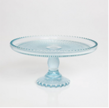 10” Blue Depression Glass
