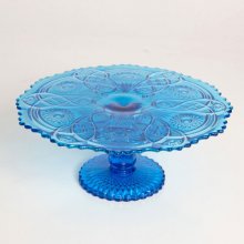 12” Cobalt Depression Glass